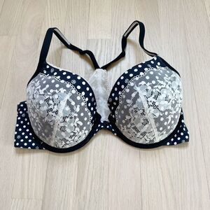 BUY 1 GET 1 FREE body by Victoria Racerback Demi 36d polka dot lace black white